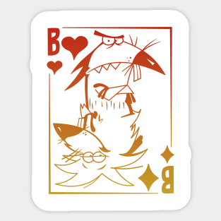 Poker Cards Beaver Sticker